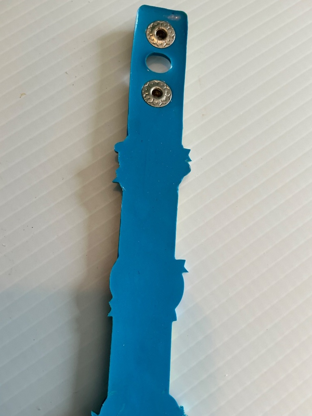 Official Disney Blue Vinyl Snap Bracelet Mickey Donald Goofy Pluto Stars - Picture 6 of 13